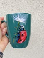 Becher Tasse handbemalt Marienkäfer Ladybird