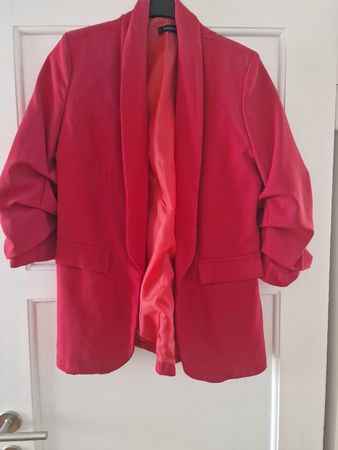 Roter Frühlings-Blazer mit coolen Ärmeln Gr. XL