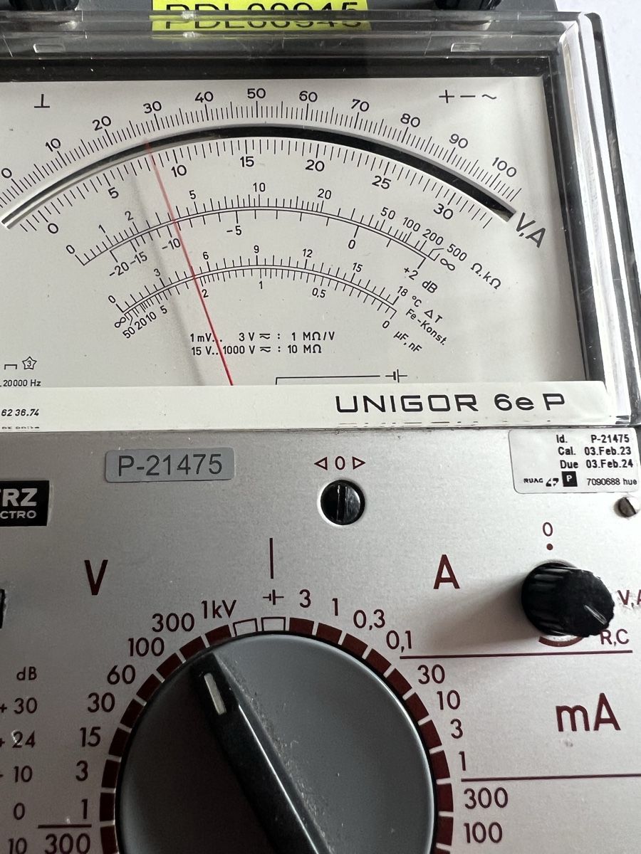 BBC Goerz Metrawatt Misurare: GOERZ UNIGOR 6eP Schweizer Luftwaffe Payerne RUAG Multimeter – Usato da Oberhofen Thun'see venduto da SwissTreasure 4