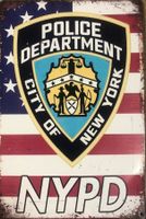 Blechschild NYPD New York Police Department Polizei USA