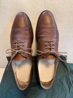 Schnürschuhe Leder, Cognac, Gr. 40.5, Sohle/Absatz neu