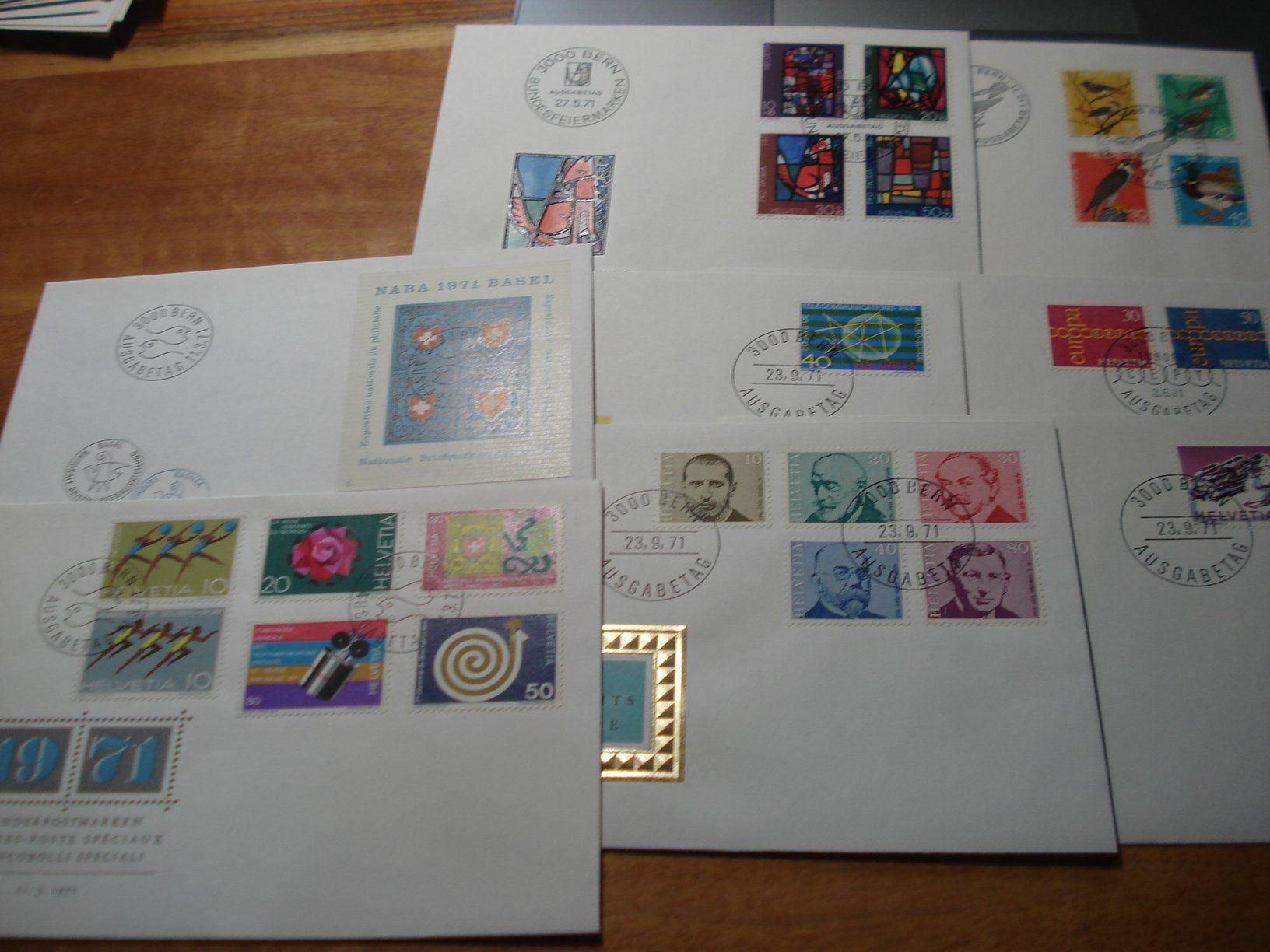 Alle Briefmarken: Set 1971, FDC 8 Belege – Gebraucht aus Niederwil AG von morostahu 1