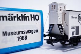 2∂ Märklin Museumswagen 1988 nostalgie Güterwagen weiss