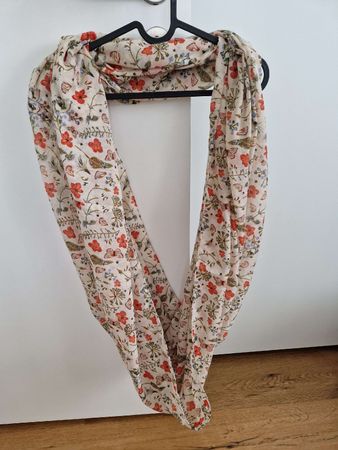 Schicker Loopschal mit Blumenmuster, Schlauchschal