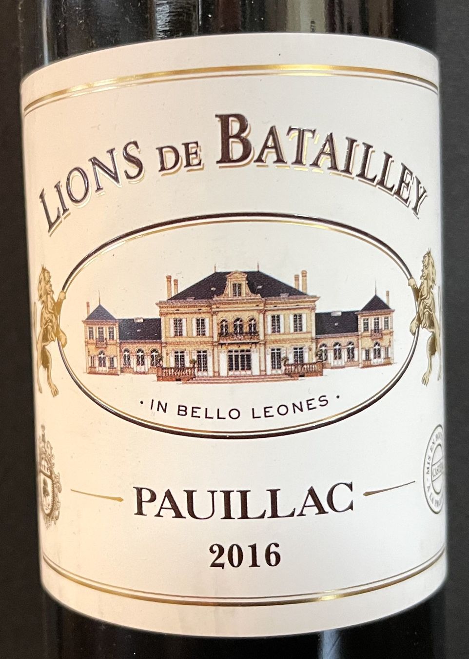 Vino: CHATEAU LIONS DE BATAILLEY 2016 PAUILLAC – Nuovo e nell'imballaggio originale da Oftringen venduto da Vucki 1