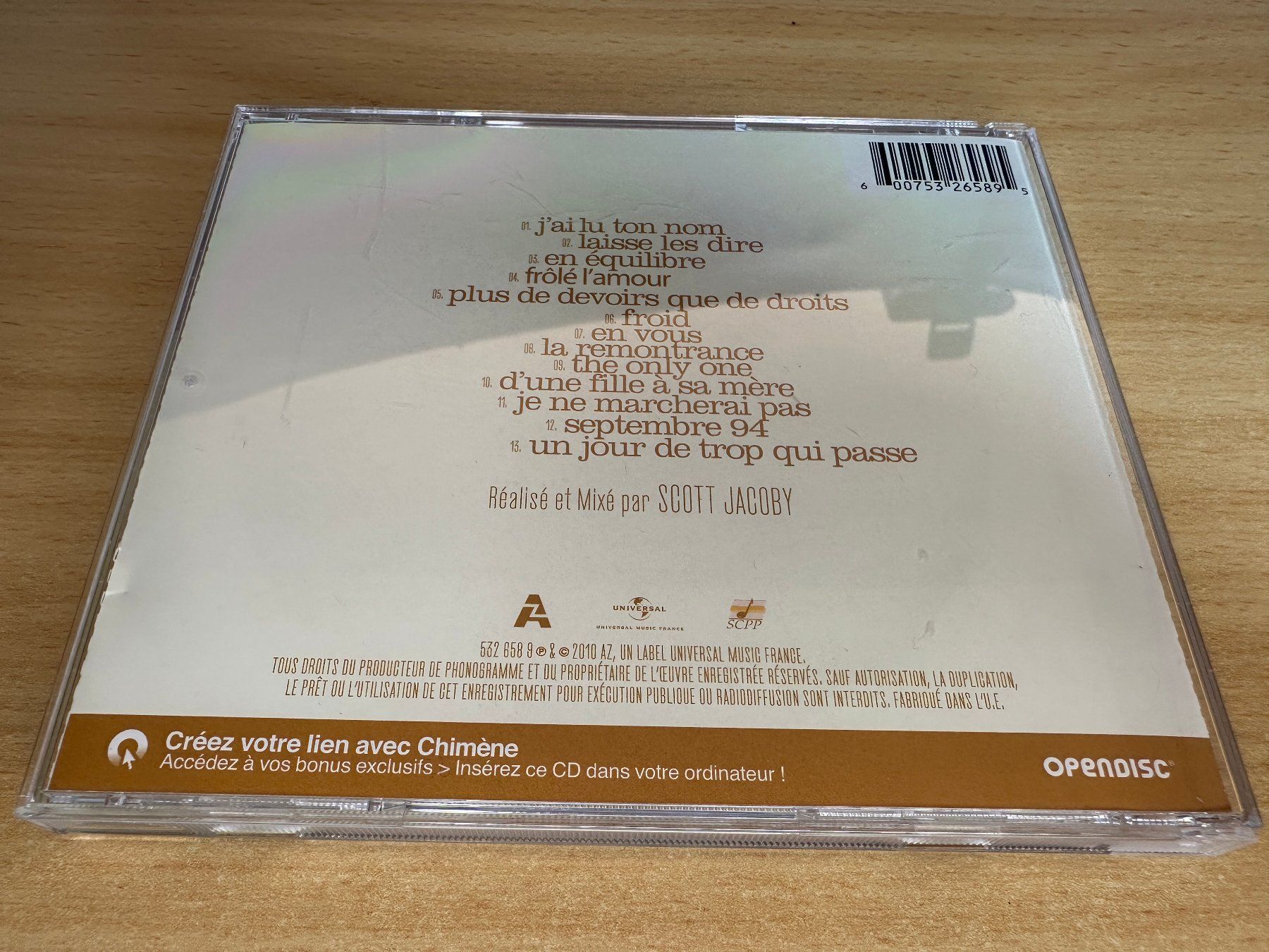 CDs: V1 Chimène – Laisse Les Dire – Gebraucht aus Rikon im Tösstal von Alpenmutz 1