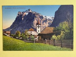 Grindelwald - Kirche und Wetterhorn