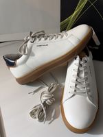 Baskets basses AMBITIOUS homme blanc cuir taille 45 neuves