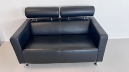 2er Echtleder-SOfa
