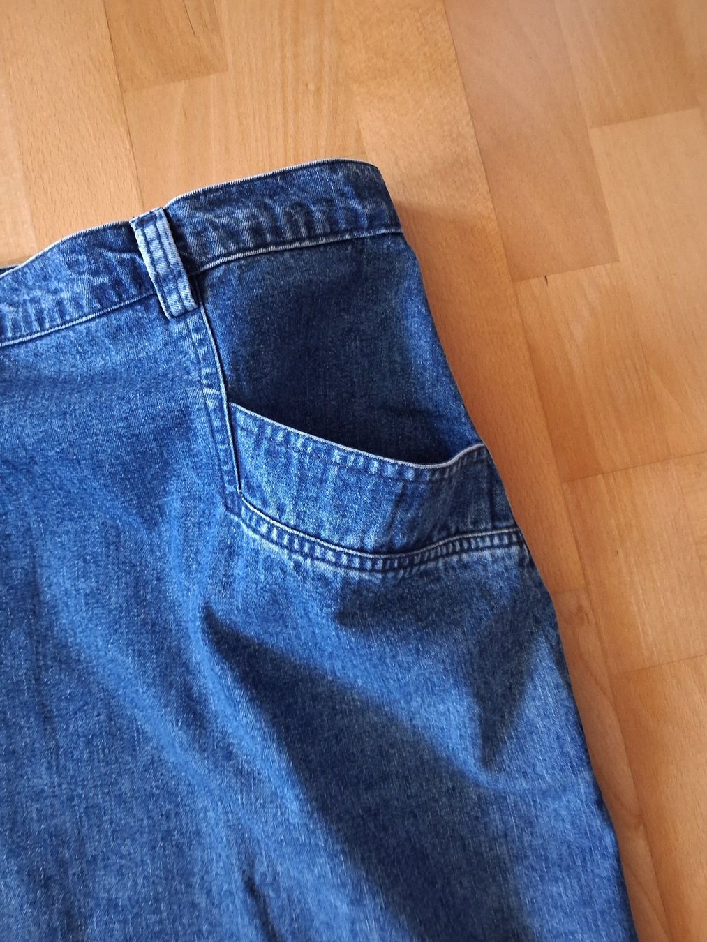 Jeansrock blau mit Taschen,100% Baumwolle, 56, Made in Italy (Gebraucht ...
