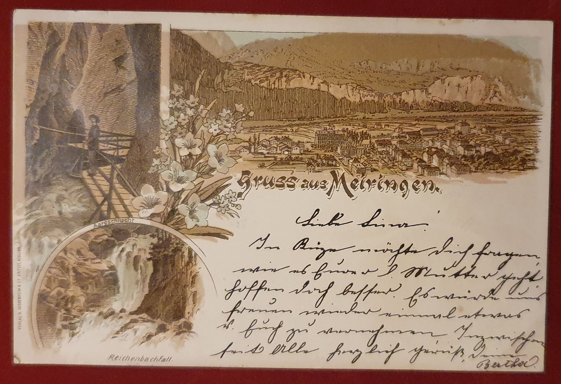 Cartoline postali: Gruss aus Meiringen 1901 – Usato da Kreuzlingen venduto da Rschweiz1