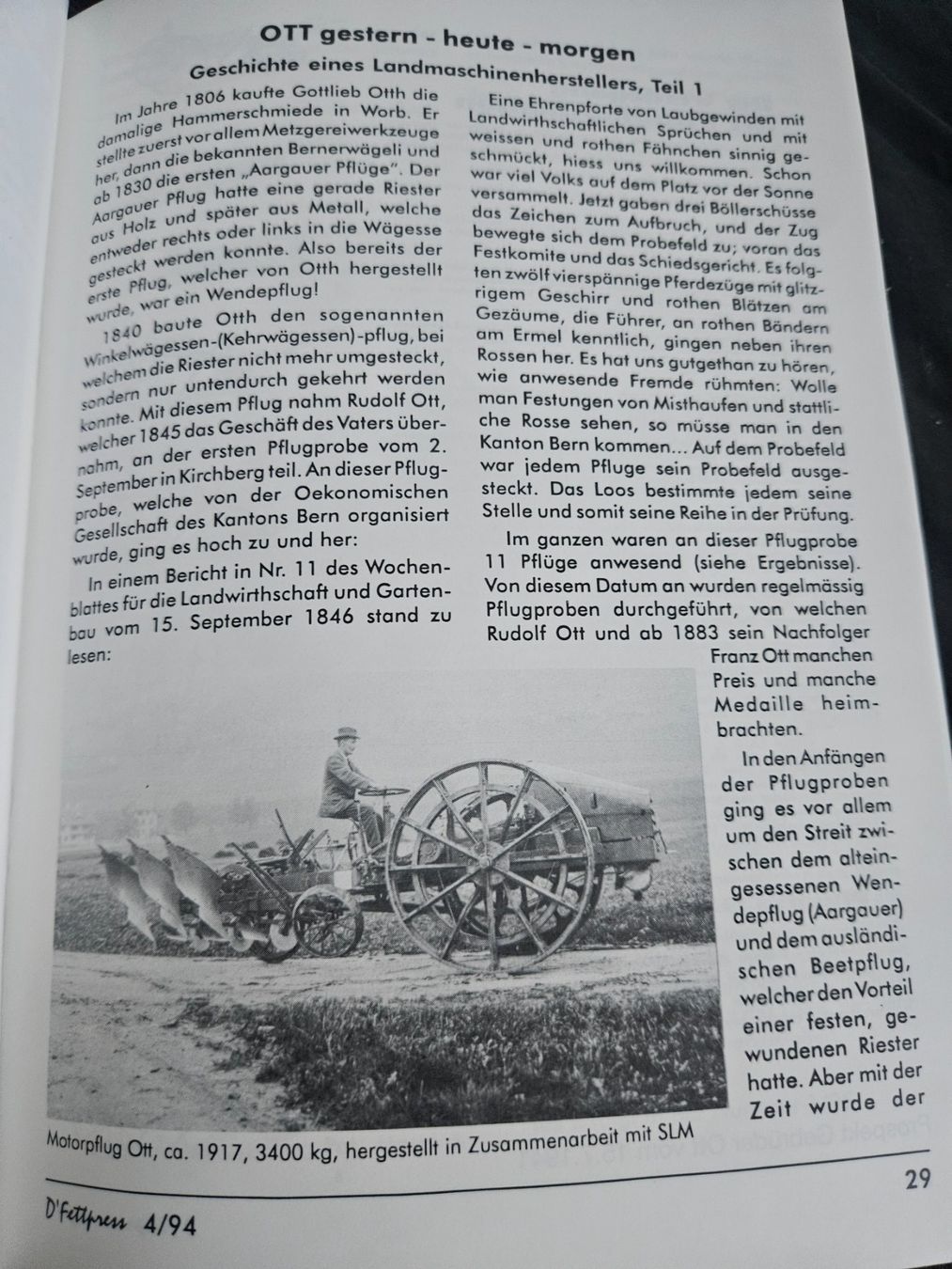 Trattori: D Fettpress 4/94 OTT Lambert Moos xx – Usato da Flawil venduto da sr1_f6st 5