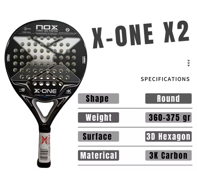 NOX X-One X2 Padelschläger Padel Racket (Neu und originalverpackt) in ...