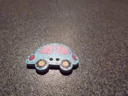 Knopf Auto hellblau