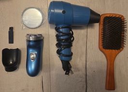 Set de voyage - Rasoir, Föhn, brosse cheveux, mirroir