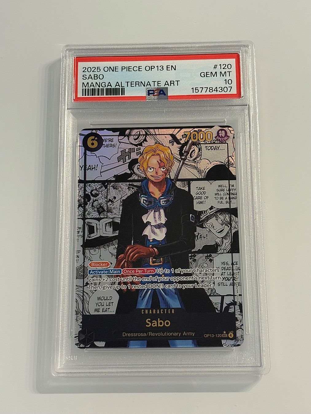 Bandai Carte collezionabili: One Piece TCG - Sabo OP13-120 - GEM MT PSA 10 - EN – Nuovo (secondo la descrizione) da Pieterlen venduto da Mira_o7