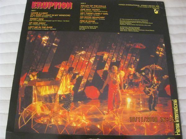 Dischi in vinile: Eruption Leave a Light Vinyl LP – Usato da Affoltern am Albis venduto da Andrezc 1