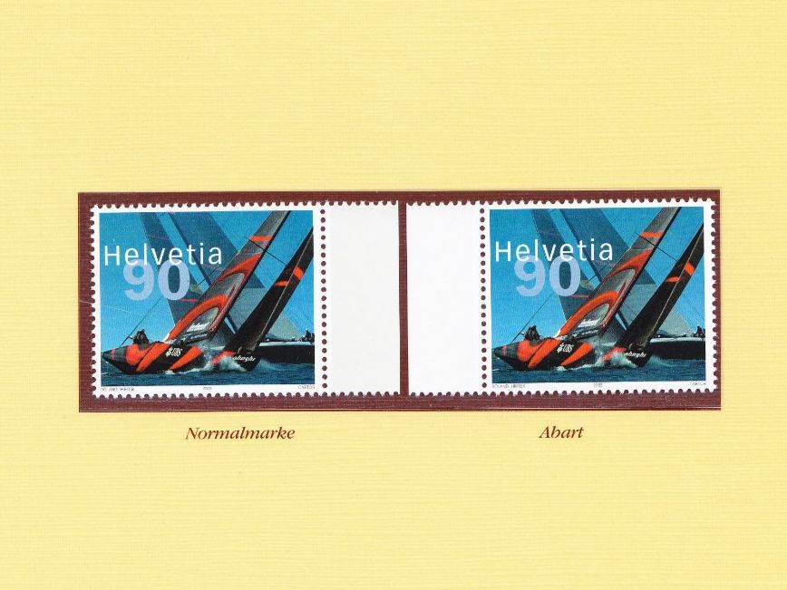 Tutti i francobolli: 2003 Abart Alinghi weisser Bogenrand  ** Postfrisch ** – Nuovo (secondo la descrizione) da Adliswil venduto da Aenti 2