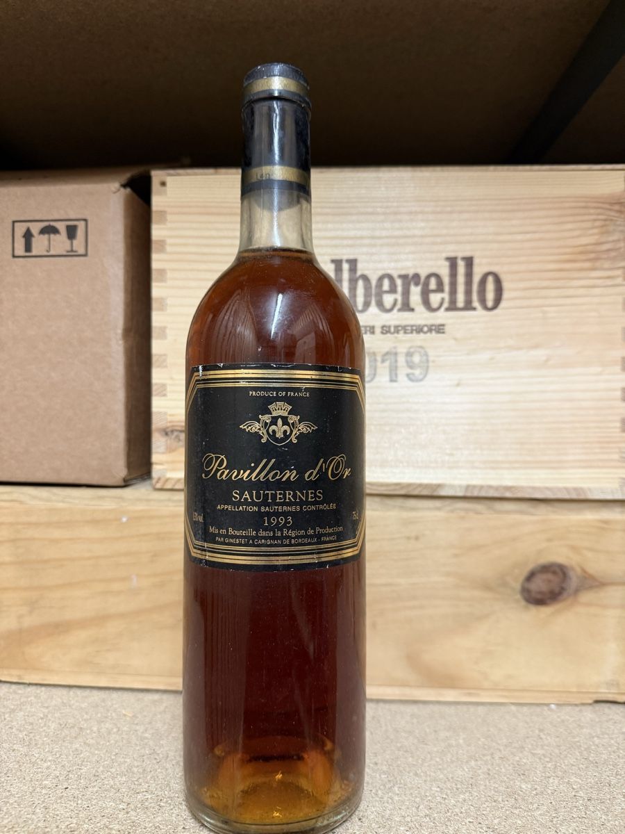 Vino: Pavillon d’or Sauternes 1993 – Nuovo e nell'imballaggio originale da Troinex venduto da Airain