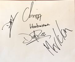 Hoobastank Autogramm signiert Papier 17x21cm