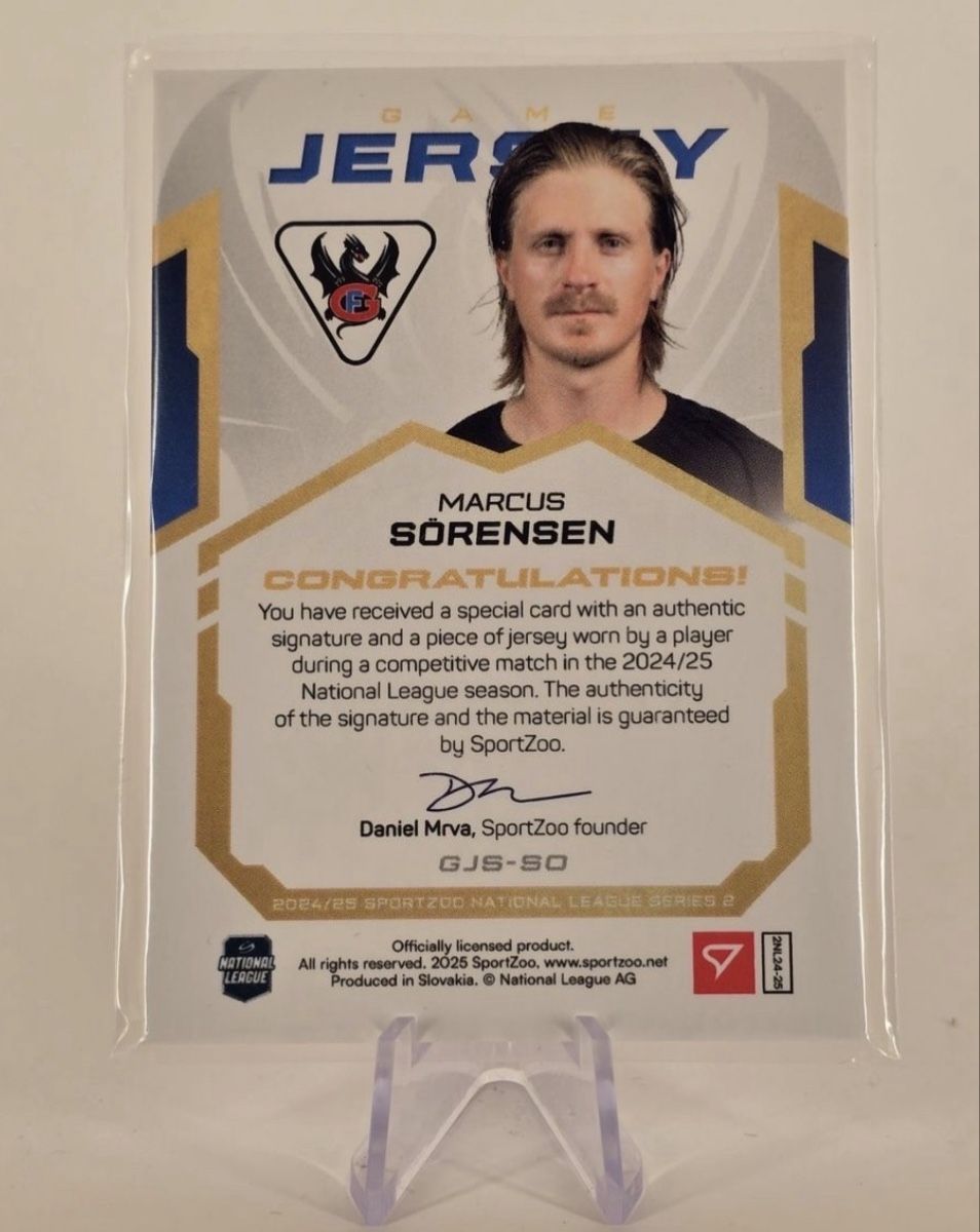 Sportzoo Carte collezionabili: Marcus Sörensen Game Jersey Card 03/20, – Nuovo (secondo la descrizione) da Rechthalten venduto da Trikot-master 1