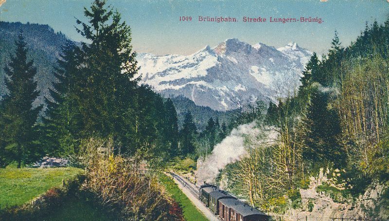 Cartoline postali: Brünig - Brünigbahn Lungern-Brünig c1910 – Usato da Emmenbrücke venduto da teestube