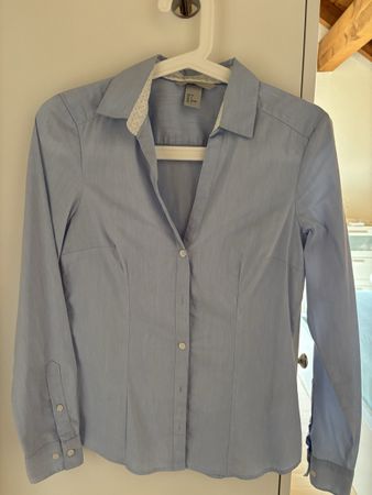 H&M Damen Hemd Bluse, hellblau, Gr. 36, Top Zustand!