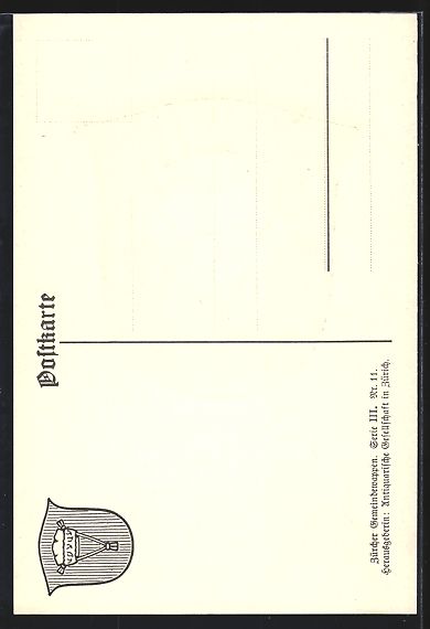 Cartoline postali: Knonau, Wappen mit silbernem Meyerhut – Usato da Berlin venduto da bartko-reher 1