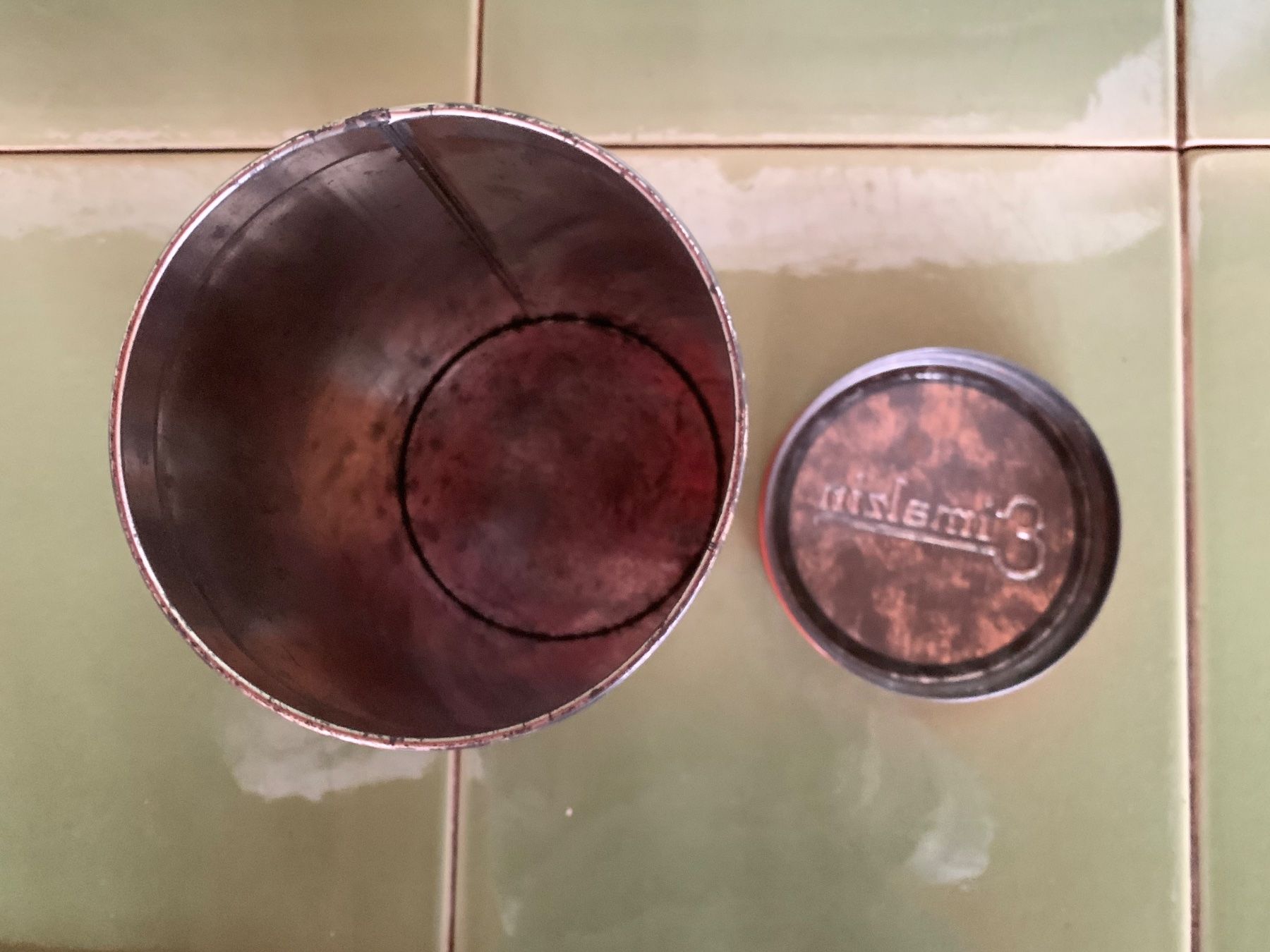 Zuckerdosen: Vintage Migros Einmalzin Dose – Gebraucht aus Egg b. Zürich von ohtannenbaum 3