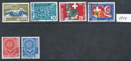 Timbre Suisse - 1964 - Série complète oblitérée