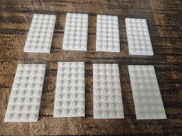 lego 3035 lot de 8 pièces White Plate 4 x 8