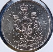 KANADA - CANADÁ - 50 CENT 1982 - IM MUENZKARTON, VORZUEGLICH