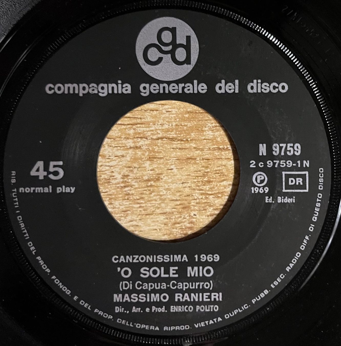 Dischi in vinile: MASSIMO RANIERI - 'O SOLE MIO – Usato da Bussigny venduto da vinyl-pas-cher 2