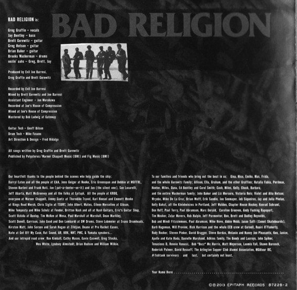 CDs: Bad Religion – True North – D'occasion à Brittnau par Zibu 3