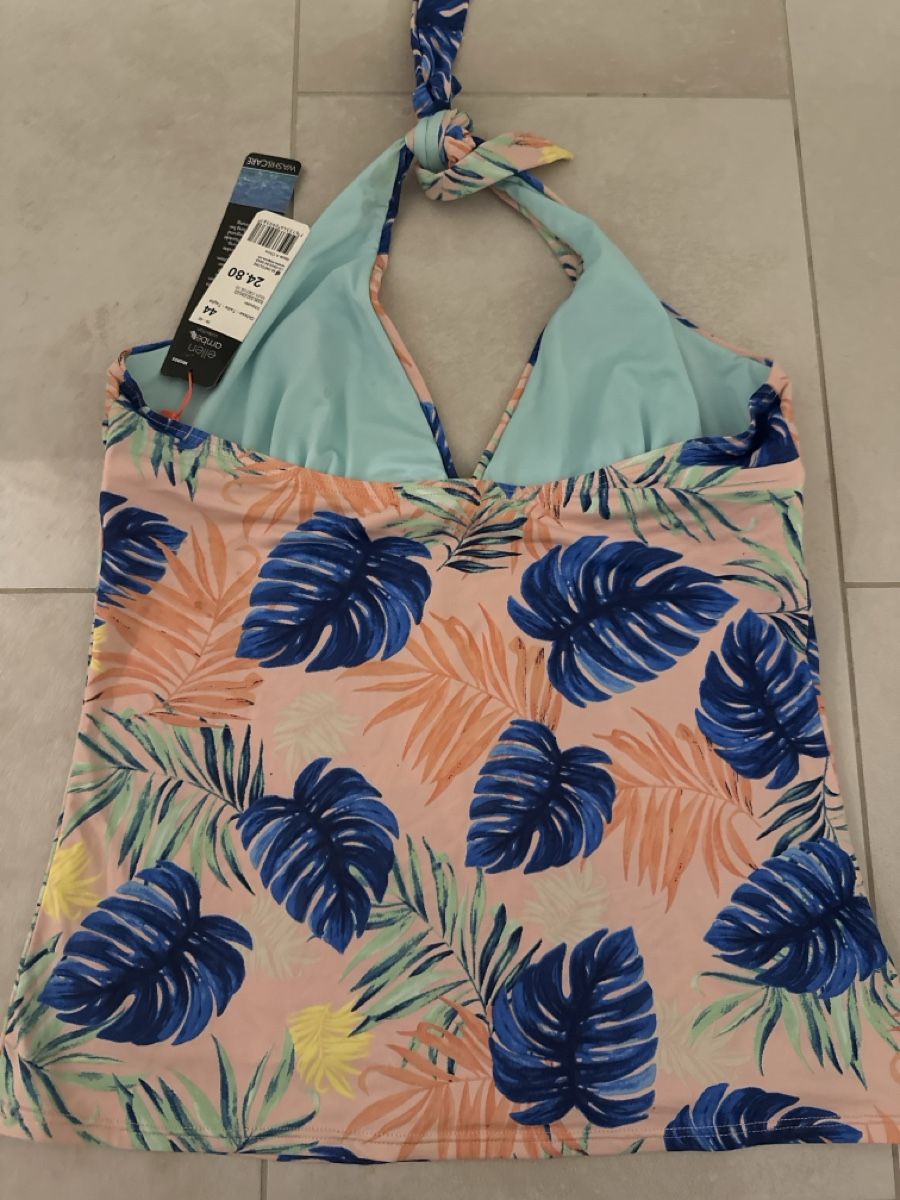 Costumi da bagno & Bikini: Tankini-Top rosa / blau, Gr. 44, neu – Nuovo (secondo la descrizione) da Zug venduto da Hehe 3
