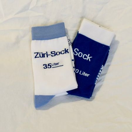 Pair Pair of Züri-Sock (blau + weiss 2 Paare)