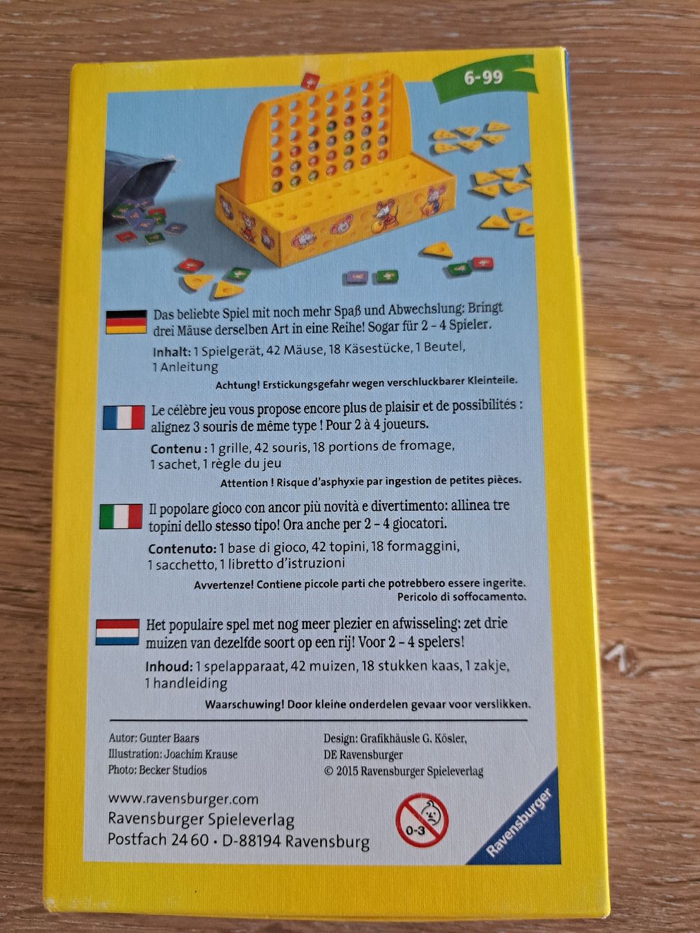 Ravensburger Spiele: Spiel Ravensburger 3 gewinnt! Mäuse & Käse – Gebraucht aus Bergdietikon von Staphylococcus 1