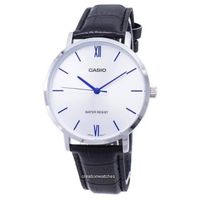 ⌚ Herrenuhr ®CASIO Analog Leder Black Weiss 40mm Elegant NEU