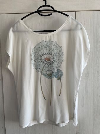 NILE Vornen 100% Seide T-Shirt - Gr. S