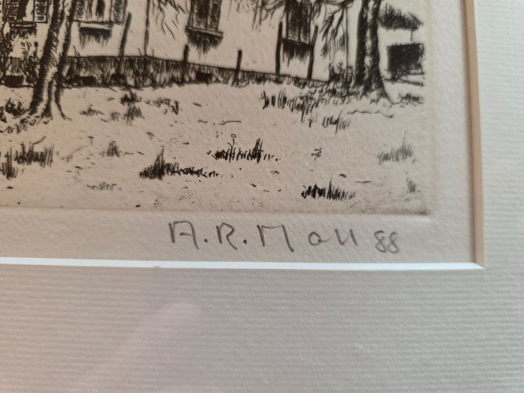 Dipinti: Bild Radierung Arthur Richard Moll 1988 – Usato da Walterswil BE venduto da Lonitti 8