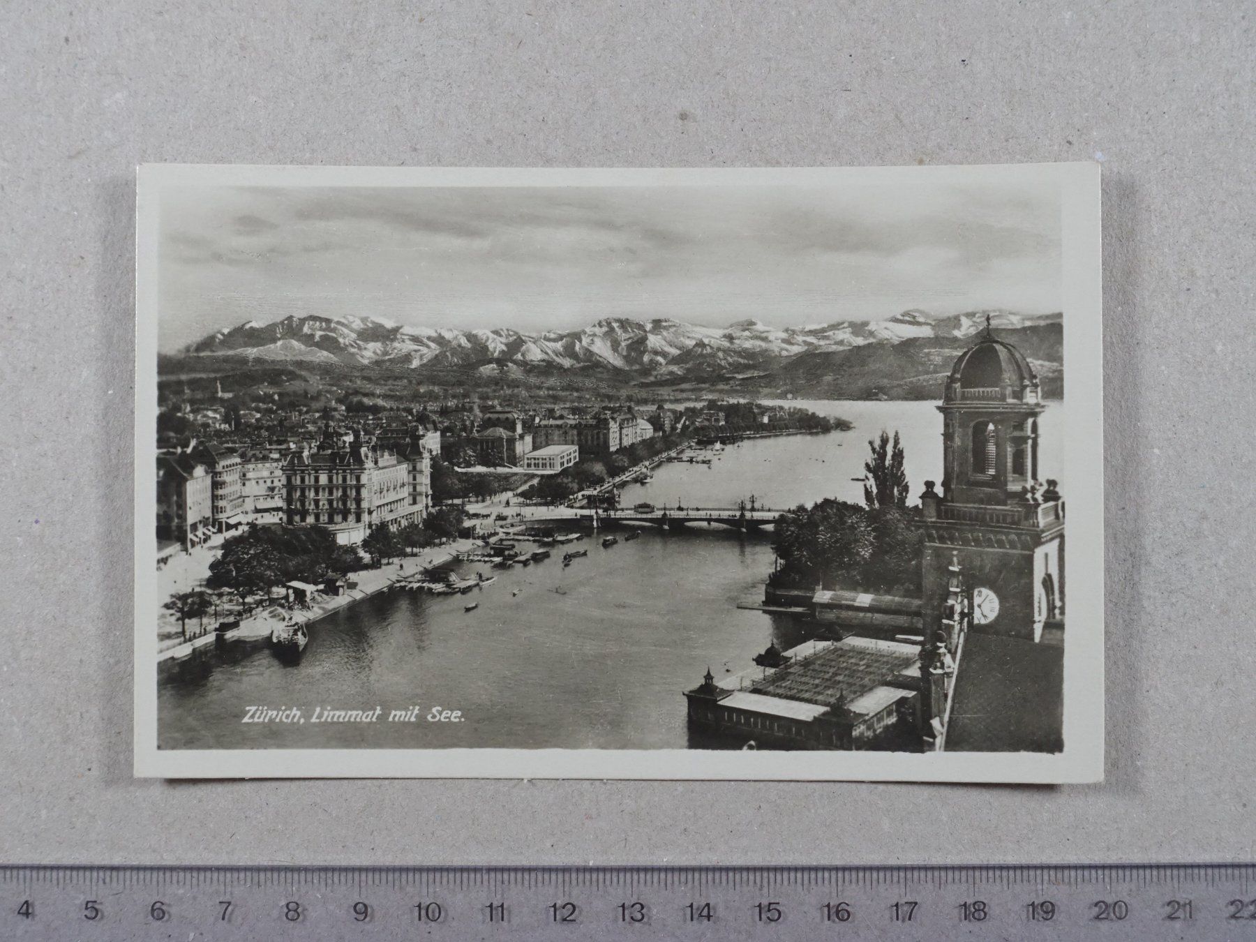 Cartoline postali: Zürich, 1936, Limmat, See – Usato da Lenzburg venduto da fh1