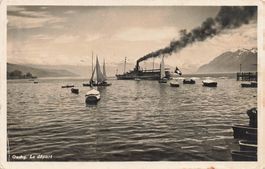 Ouchy (VD) – Abfahrt des Dampfschiffes vom Hafen schiff boot