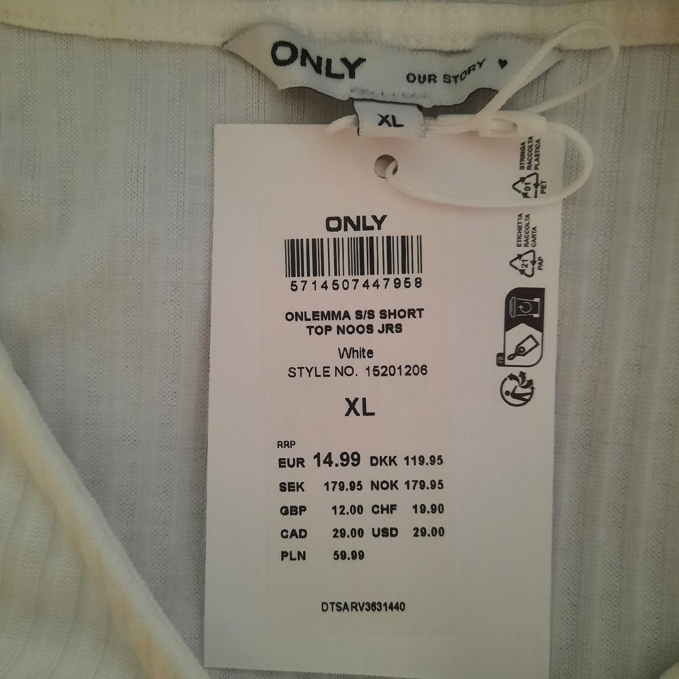 Only Top: ONLY Oberteil Kurzarm Weiss Grösse XL – Nuovo e nell'imballaggio originale da Solothurn venduto da lsc_pf99 4