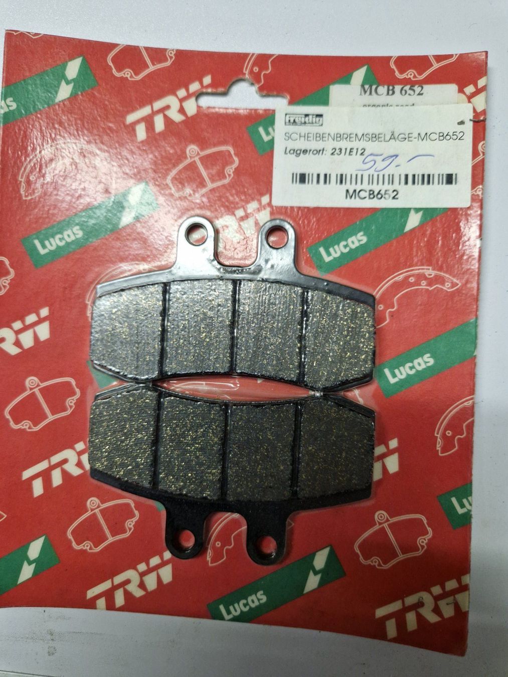 Tutti i ricambio per moto: Motorrad-Bremsbeläge MCB652 TRW. Passend zu div Modellen – Nuovo e nell'imballaggio originale da Thun venduto da Joeggu312