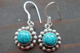 Ohrhänger in Silber mit Türkis