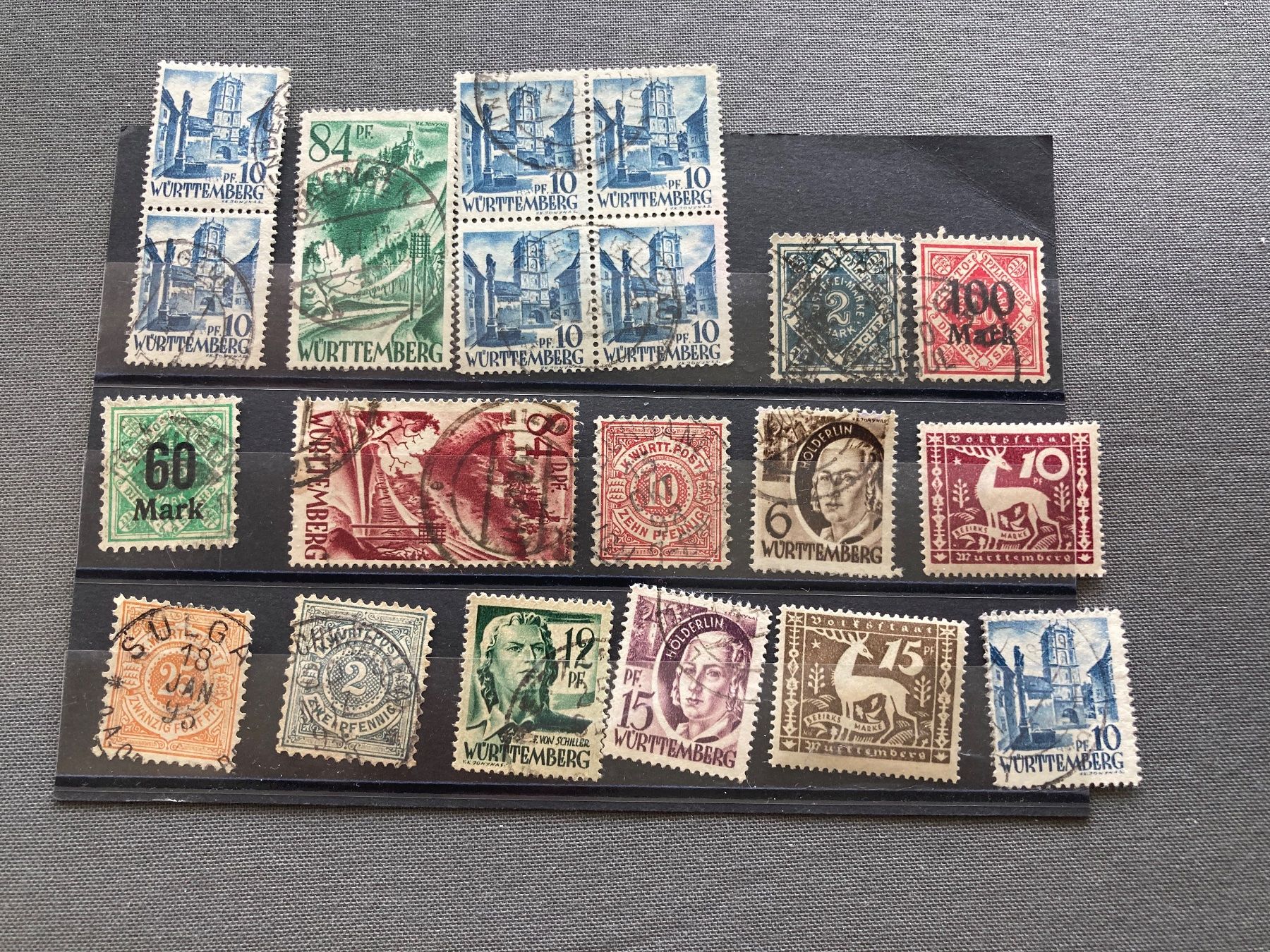 Alle Briefmarken: Alte Briefmarken Württemberg Sammlung Konvolut – Gebraucht aus Zürich von mik_h9ty 1