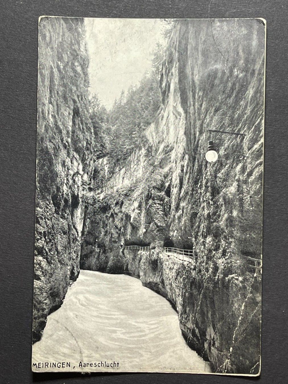 Cartoline postali: Meiringen, Aareschlucht – Usato da Steg VS venduto da danwer74