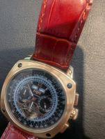 Elegante Herrenuhr - Rosegold mit Lederarmband