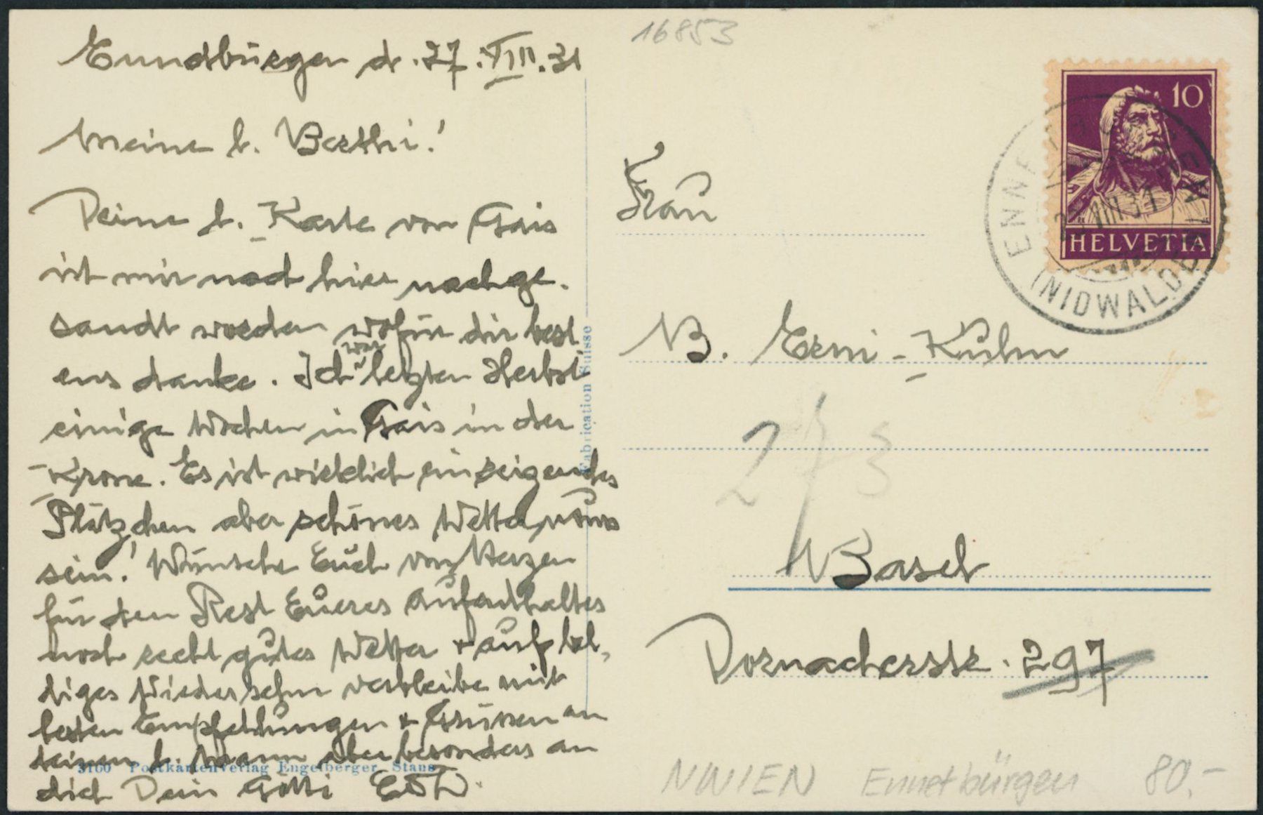 Cartes postales: NW Ennetbürgen – D'occasion à Schindellegi par leecollect 1
