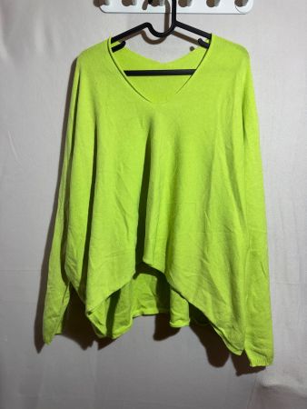 Leuchtgrüner Pullover ca Gr. 3XL